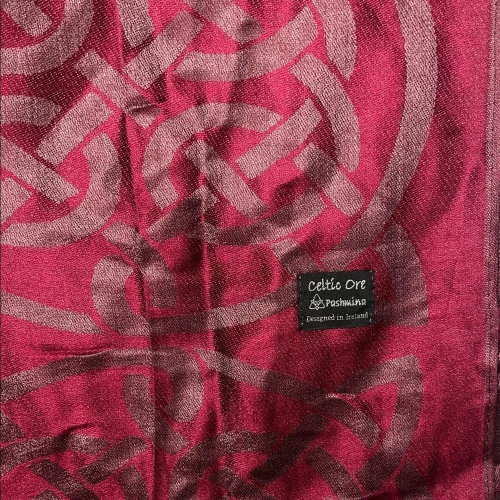 Pashmina Burgundy and Brown Scarf